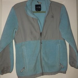 Retro light blue north face fleece!Great condition